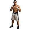 FIGHT-FIT - Boxing Shorts / Boxhosen / Long Cut / Weiss-Schwarz / Large
