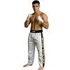 FIGHT-FIT - Kick-Boxing Hosen / Satin / Weiss / XL