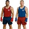 FIGHTERS - Boxing Shirt / Reversable / Rot + Blau / XL
