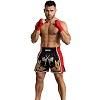 FIGHTERS - Thaibox Shorts / Elite Fighters / Schwarz-Rot / Large