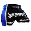 FIGHTERS - Thaibox Shorts / Elite Pro Muay Thai / Schwarz-Blau / Large