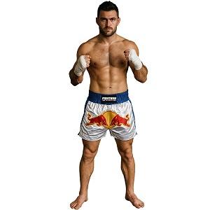 FIGHTERS - Pantaloncini Muay Thai / Bulls  / Bianco-Blu / Medium