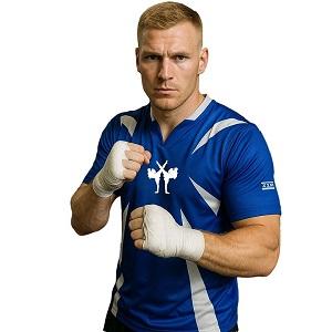 FIGHTERS - Camicia da kickboxing / Competition / Blu / Small