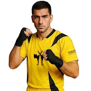 FIGHTERS - Camicia da kickboxing / Competition / Giallo / XL