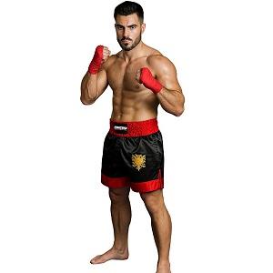 FIGHTERS - Pantaloncini Muay Thai / Albania / Nero / Small