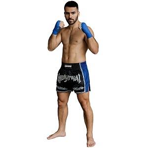 FIGHTERS - Pantaloncini Muay Thai / Elite Pro Muay Thai / Nero-Blu / Medium
