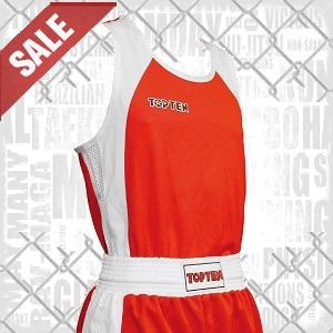 Top Ten - Men Boxing Shirt / Rot-Weiss / Medium