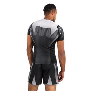 Venum - Rashguard / Adrenaline / Short Sleeve / Nero-Argento-Grigio / Small