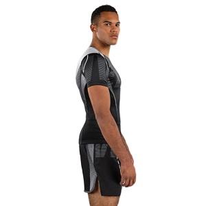 Venum - Rashguard / Adrenaline / Short Sleeve / Nero-Argento-Grigio / Small