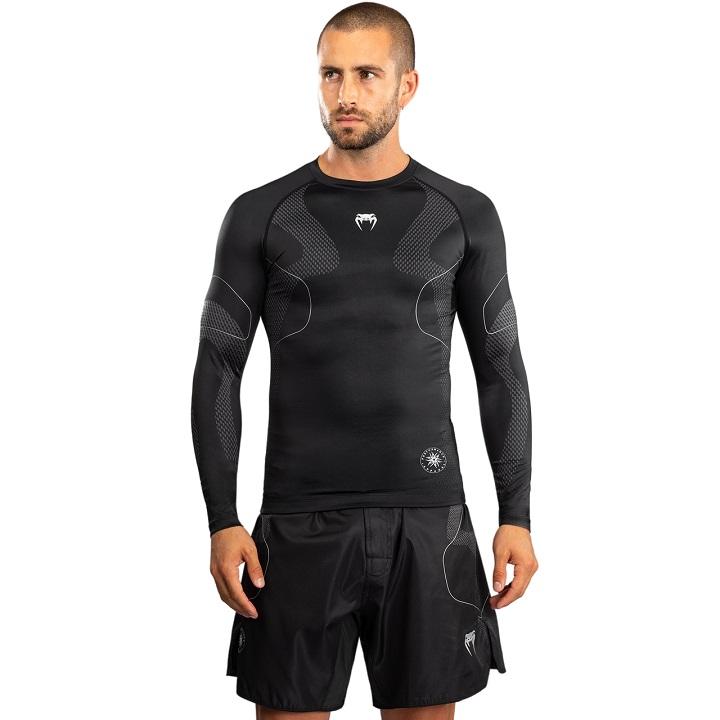 Venum - Rashguard / Nexus / Long Sleeve / Nero-Argento / Medium