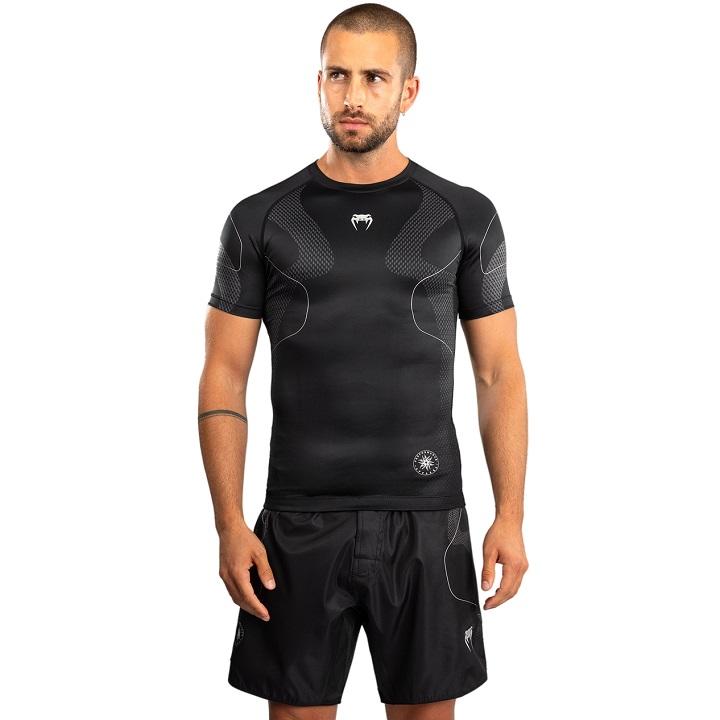 Venum - Rashguard / Nexus / Short Sleeve / Nero-Argento / Medium