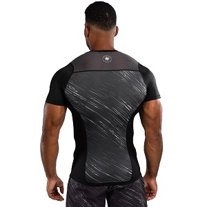 Venum - Rashguard / Tectonic Rapid / Short Sleeve / Nero-Grigio / Medium